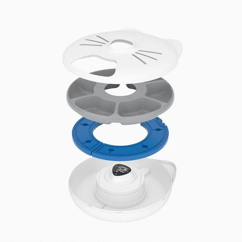 Catit Pixi Smart 6-Meal Feeder Wit 4 Catit Pixi Smart 6-Meal Feeder Wit - Afbeelding 4