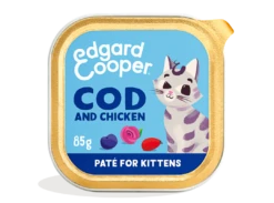 Edgard & Cooper Kattenvoer Kitten MSC Kabeljauw & Kip Paté 85 Gr