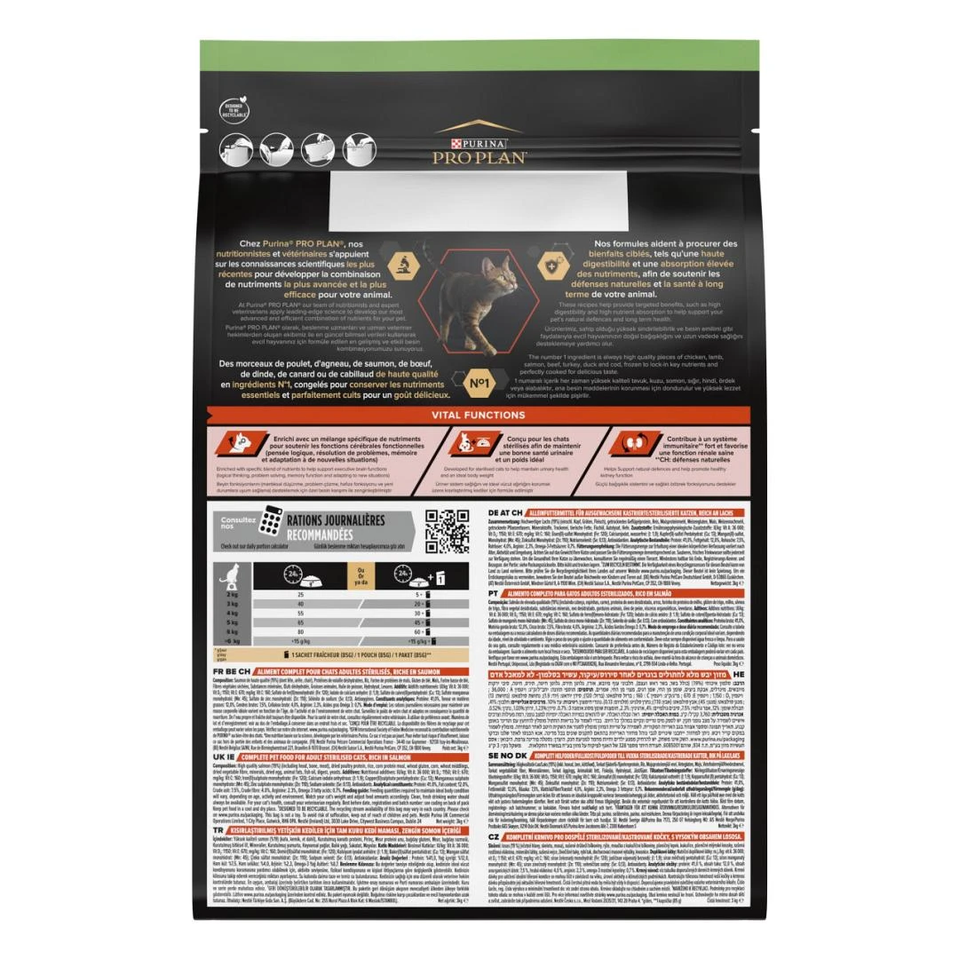 Pro Plan Kattenvoer Sterilised Adult 1+ Zalm 3 Kg 3 Pro Plan Kattenvoer Sterilised Adult 1+ Zalm 3 Kg - Afbeelding 3