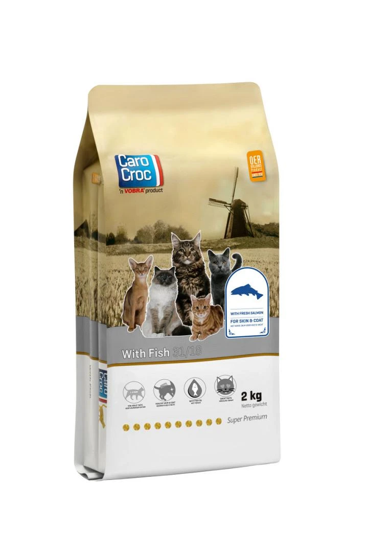 CaroCroc Kattenvoer With Fish 2 Kg 1 CaroCroc Kattenvoer With Fish 2 Kg